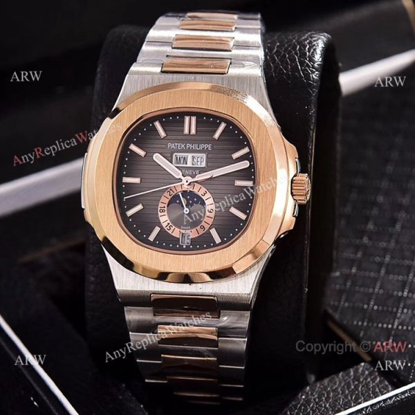 replica Copy Patek Philippe Annual Calendar es 39.5mm 2-Tone Rose Gold WATCHES 1