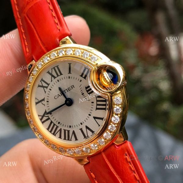 replica Swiss Copy Cartier Ballon Bleu Lady 30mm Diamond Swiss Quartz Movement WATCHES 1