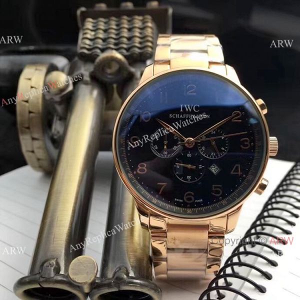 replica Faux IWC Portugieser Chronograph es Tone Tone Rose Gold WATCHES 1