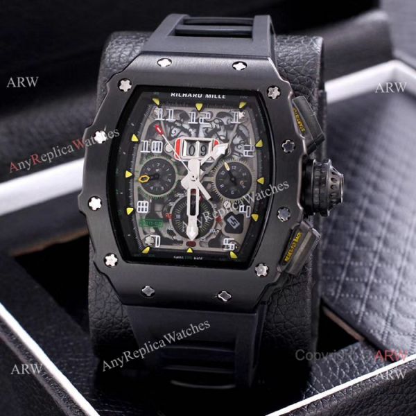 replica AAA Quality Richard Mille Flyback RM11 Red and Black Version WATCHES 1