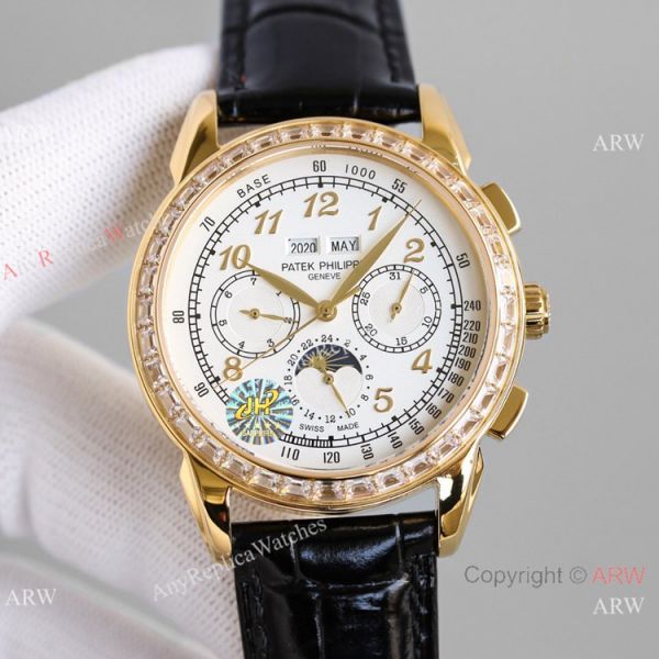 replica JH Swiss Patek Philippe Perpetual Calendar Chronograph 5270z Diamond Bezel WATCHES 1