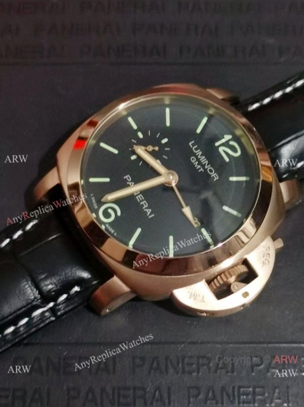 replica Copy Panerai Luminor Gmt Automatic PAM 00535 Rose Gold WATCHES 1