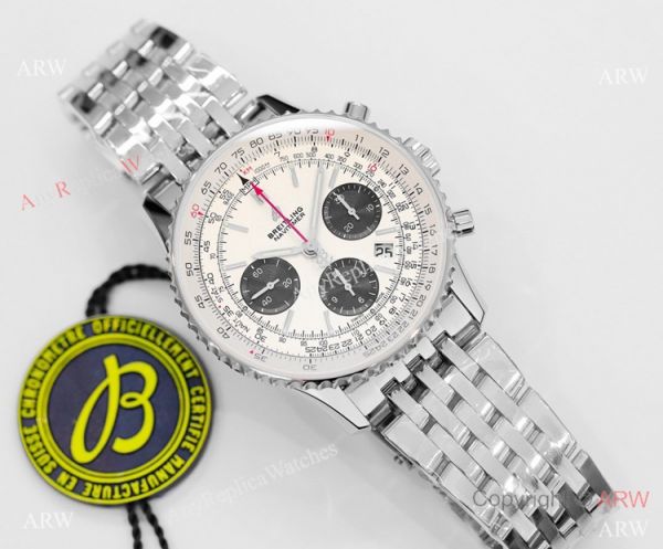 replica GF V2 Breitling Navitimer B01 Chronograph Panda Dial Best 1:1 es WATCHES 1