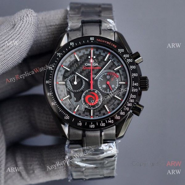 replica New Omega Speedmaster Moon All Black Chronograph WATCHES 1