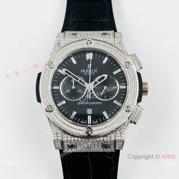 replica Iced Out Hublot Classic Fusion Chronograph Copy es WATCHES 1