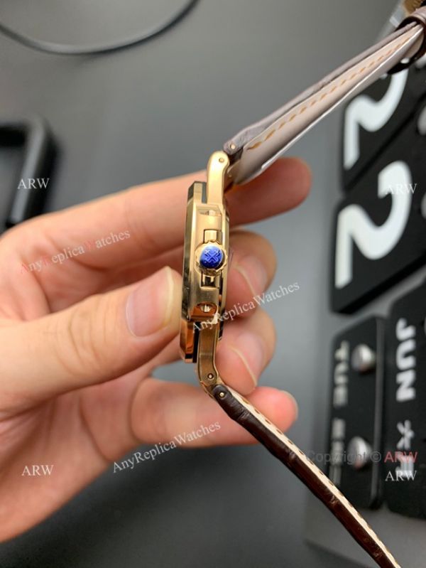 replica 3K Factory Patek Philippe Nautilus 5711R Rose Gold Brown Leather Strap WATCHES 1