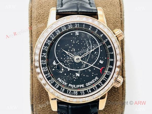 replica PFF Factory V4 Patek Philippe Sky Moon Celestial Rose Gold Diamond Bezel WATCHES 1
