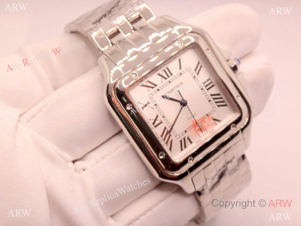 replica AAA Quality Copy Panthere De Cartier Quartz 38mm Stainless Steel WATCHES 1