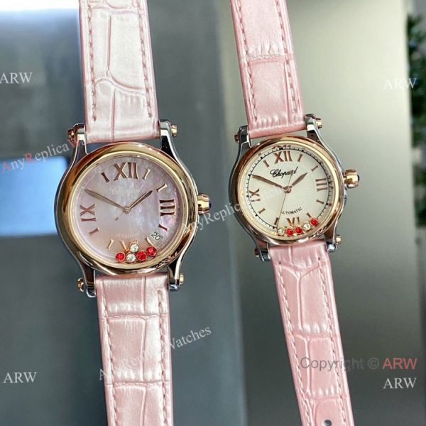replica Clone Chopard Happy Sport Couple es Quartz 2-Tone Rose Gold WATCHES 1