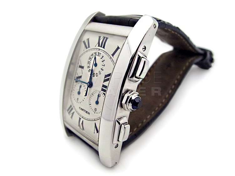 Cartier Tank Americaine W2603356 18k White Gold Quartz WATCHES 2