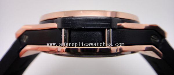 Hublot Big Bang Rose Gold Black Diamonds Black Rubber Band WATCHES 2