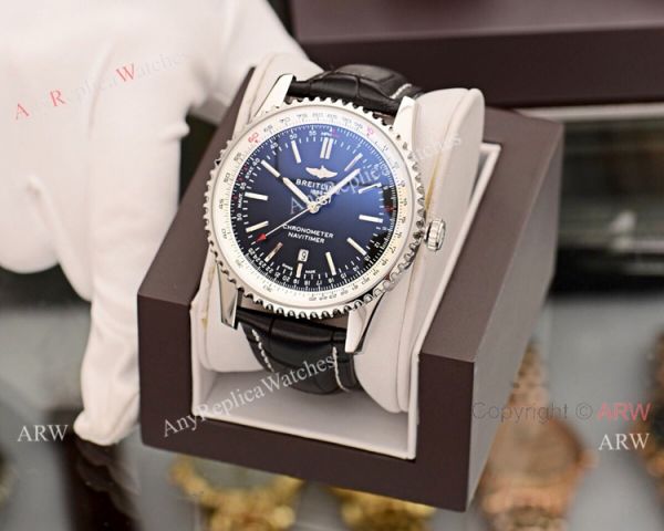 Best Breitling Navitimer 1 Brown Leather Strap es WATCHES 2