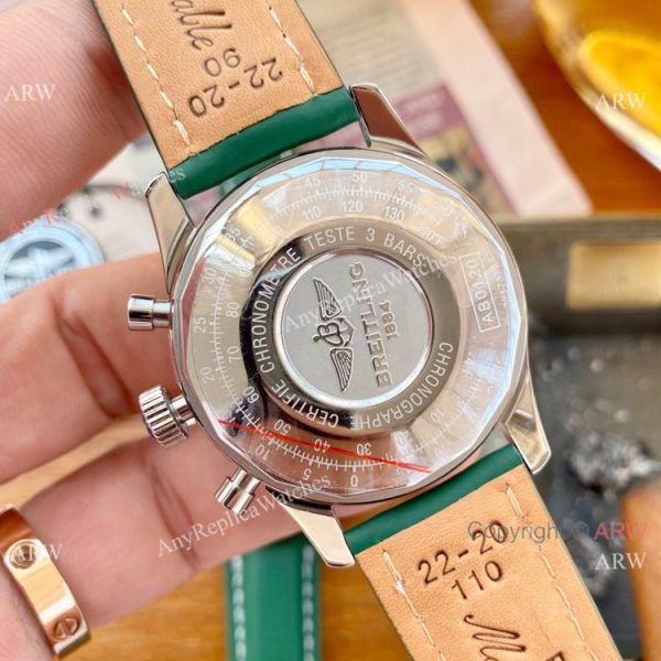 NEW! Swiss Breitling Navitimer Valjoux7750 SS Green Dial WATCHES 2