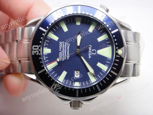 Seamaster Omega James Bond SS Blue Face Automatic Mens WATCHES 2