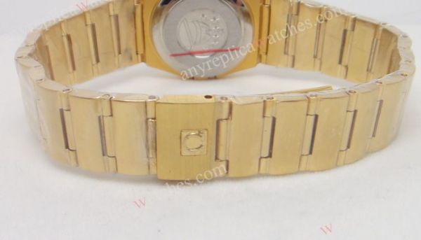 Omega Constellation Copy Yellow Gold Case Ladies Quartz WATCHES 2
