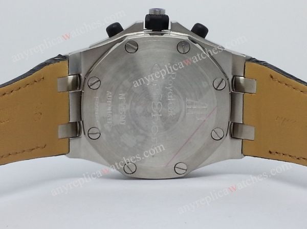 Cheap Audemars Piguet AP Royal Oak Offshore White Face Black Leather Strap 44mm WATCHES 2