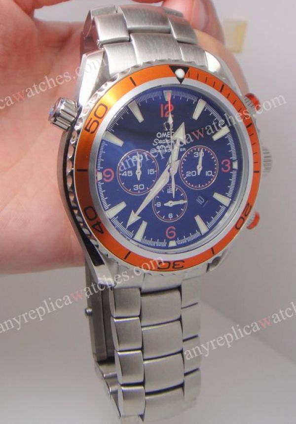 Omega Planet Ocean Seamaster Orange Bezel SS Chronograph Dial WATCHES 2