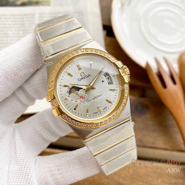 Copy Omega Constellation Moonphase Stainless Steel 39mm WATCHES 2