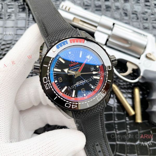 Faux Omega Seamaster Planet Ocean GMT es Blue Case WATCHES 2