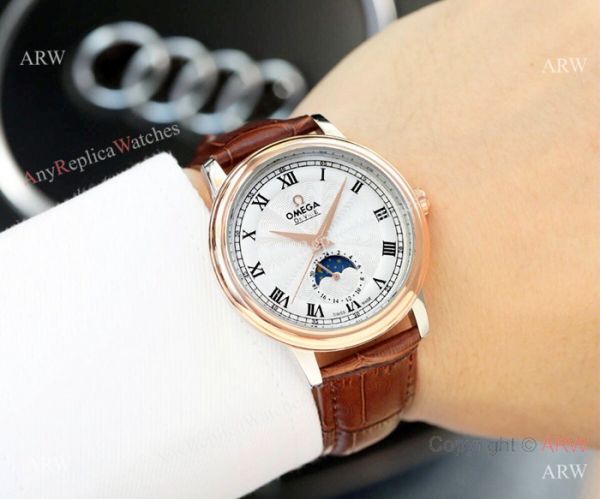 Best Copy Omega De Ville SS White Moonphase Dial 40MM WATCHES 2