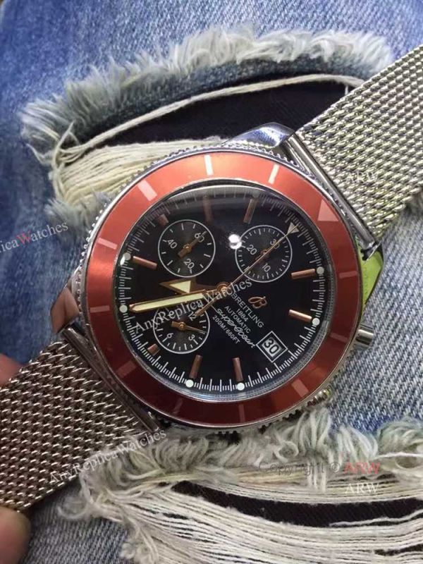 Copy Breitling Aeromarine Superocean Heritage Chronograph SS Red Bezel WATCHES 2