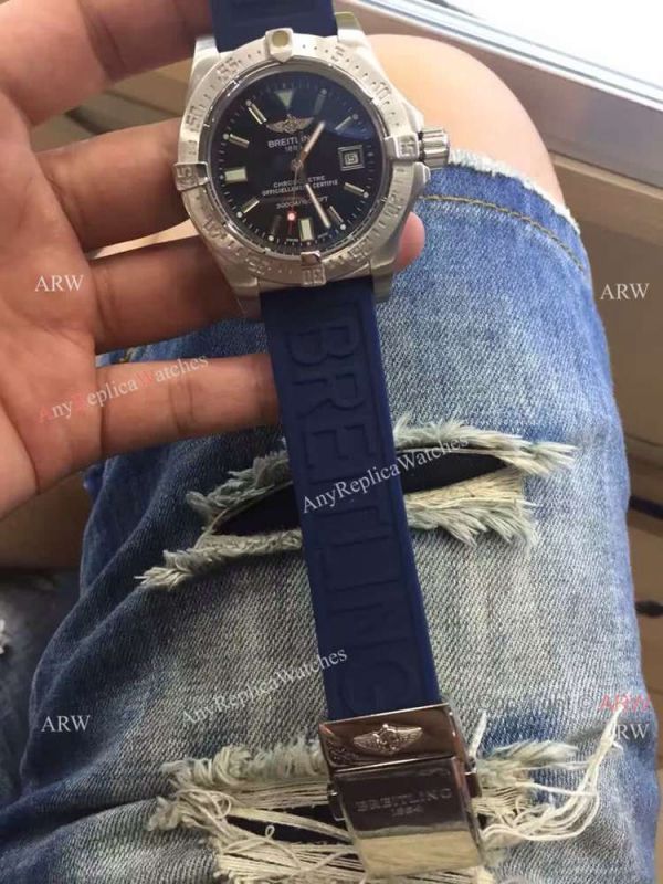 Copy Breitling Avenger Blackbird Blue Dial Blue Rubber Strsp WATCHES 2