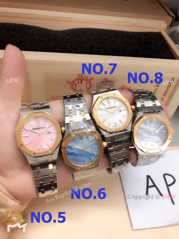 Copy Audemars Piguet Royal Oak 33mm Lady Stainless Steel MOP Dial WATCHES 2