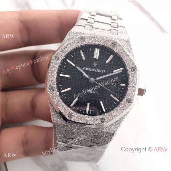JF Factory Audemars Piguet Royal Oak Frosted Black Dial WATCHES 2