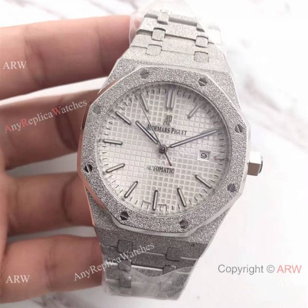 JF Factory Newest Audemars Piguet For Sale SS Frosted White Face WATCHES 2