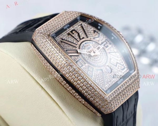 High Quality Franck Muller Vanguard Iced Out Full Diamond For Sale WATCHES 2