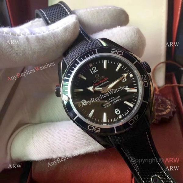 Seamaster Planet Ocean Omega White Face Black Case Orange Bezel WATCHES 2