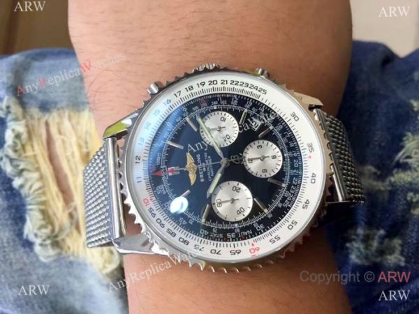 Copy Breitling Navitimer 01 Stainless Steel Mesh Band WATCHES 2