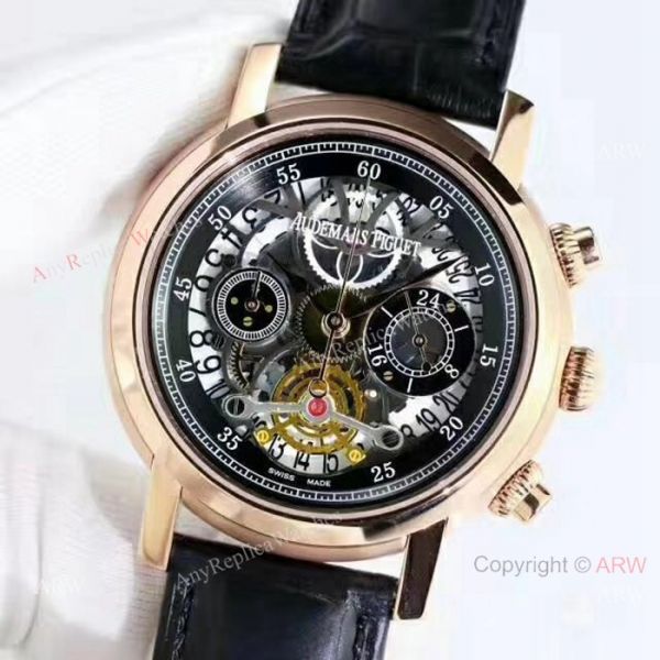 Copy Audemars Piguet Jules Audemars es Rose Gold Skeleton Dial WATCHES 2