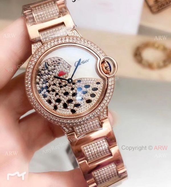 Cartier Ballon Bleu Ice Out es Two Tone Leopard Dial WATCHES 2