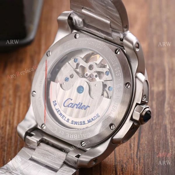 Calibre De Cartier Tourbillon Stainless steel White Dial es WATCHES 2