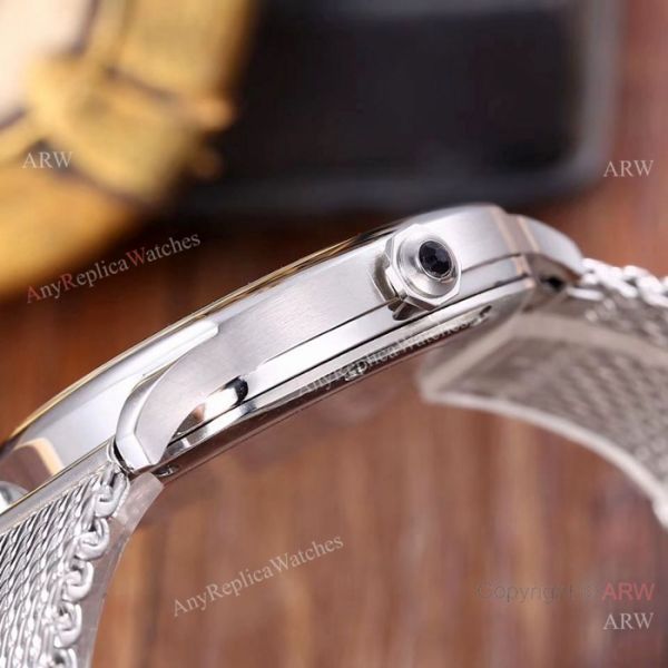 Copy Cartier Drive De Stainless Steel White Moon phase Dial es WATCHES 2
