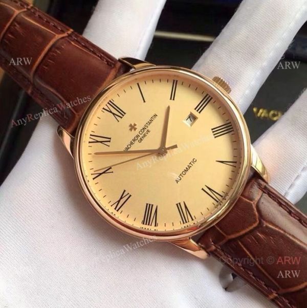 Best Vacheron Constantin Geneve Fake Rose Gold Roman Dial WATCHES 2