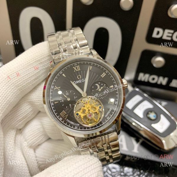Two Tone Rose Gold Omega Complications Moonphase 42mm WATCHES 2