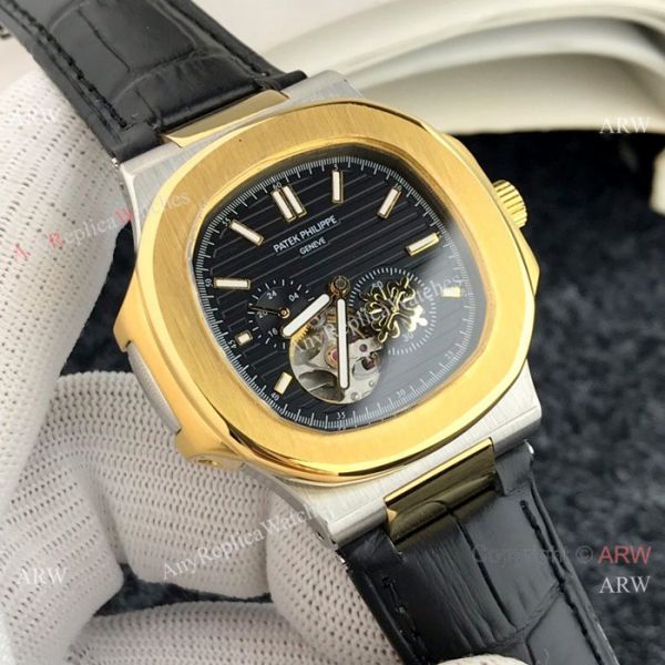 Patek Philippe Nautilus White Face with Tourbillon Gold Case WATCHES 2