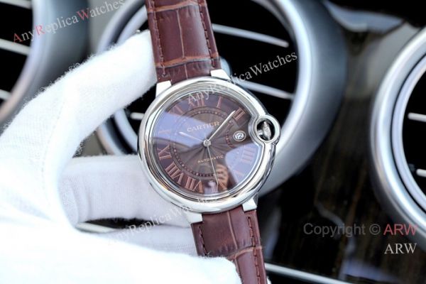 Fake Cartier Ballon Bleu Brown Dial 41mm es Swiss Quality WATCHES 2