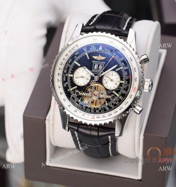 Copy Breitling Navitimer Tourbillon White Dial Brown Leather Strap WATCHES 2