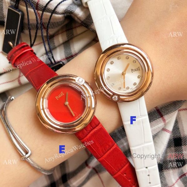 Clone Piaget Rose Gold Green Face Ladies es Quartz WATCHES 2