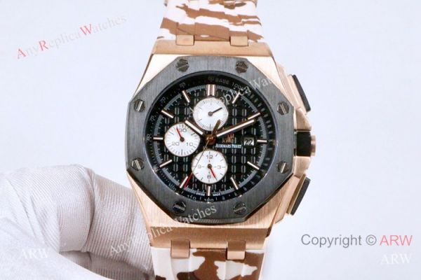 Clone Audemars Piguet Royal Oak Offshore 45mm es Brown Face Camouflage strap WATCHES 2