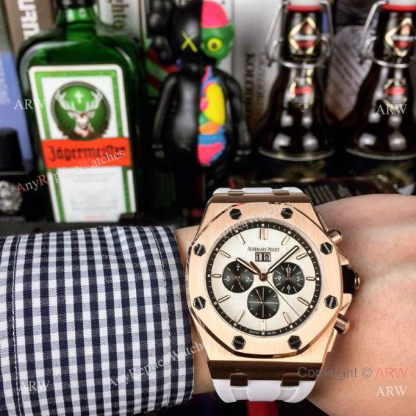 Fake Audemars Piguet Royal Oak Automatic Rose Gold Black Dial WATCHES 2