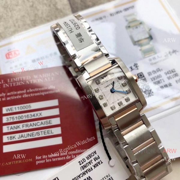 Copy Cartier Tank CC708177 Two Tone Rose Gold 25mm for Sale WATCHES 2