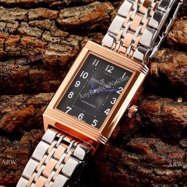 New Copy Jaeger-LeCoultre Reverso Classic 46mm Stainless Steel Black Face WATCHES 2