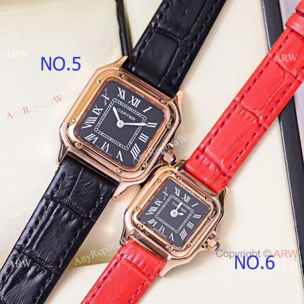 Copy Cartier Panthere de 2-Tone Black Face Quartz 27mm 22mm WATCHES 2