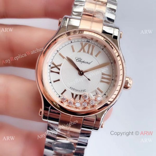 YF Factory Chopard HAPPY SPORT Ladies Two Tone Rose Gold WATCHES 2