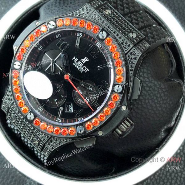 Swiss 7750 Hublot Big Bang Evolution Diamond All Black WATCHES 2