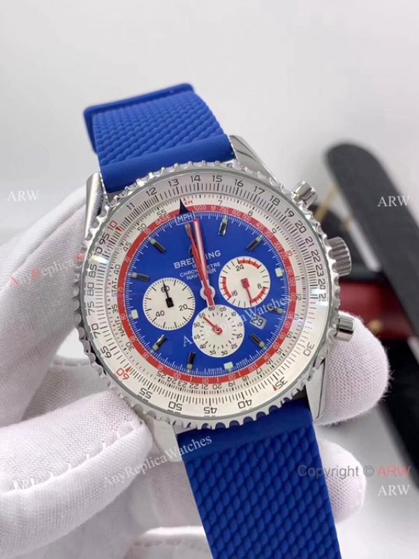 New Copy Breitling Navitimer 1 Pan Am Edition Stainless Steel Blue Dial WATCHES 2